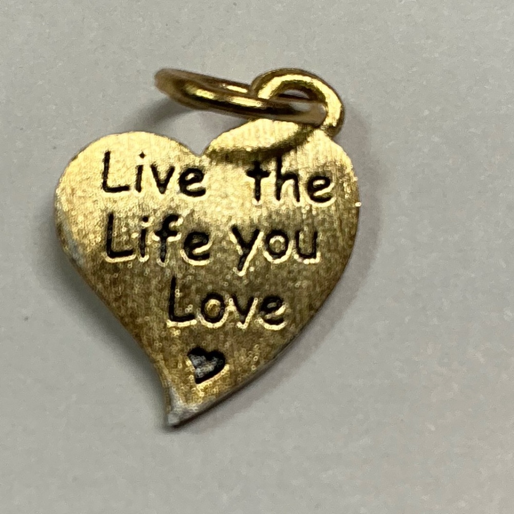 Sterling Silver heart shaped pendant / charm.